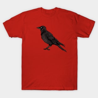 Raven Creepy Crow Bright Gothic Art T-Shirt